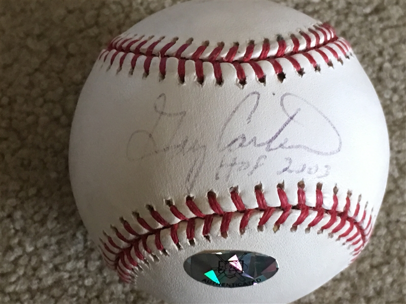 GARY CARTER SIGNED MLB BALL with HIS OWN COA STICKER