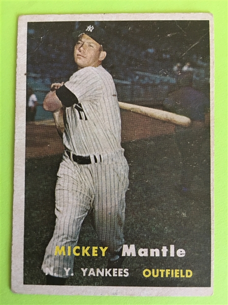 MICKEY MANTLE 1957 TOPPS NM Book $1200 Mint Book $3600.00