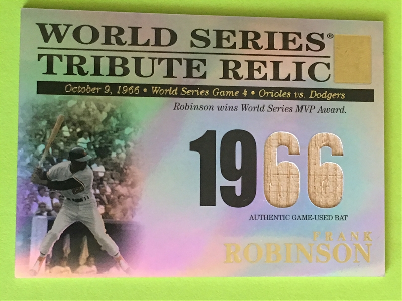 FRANK ROBINSON TOPPS TRIBUTE DUAL BATS from $125 Pack