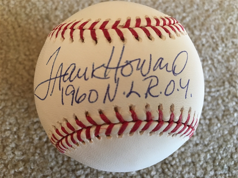FRANK HOWARD MOELLER SIGNED MLB BALL 1960 ROY