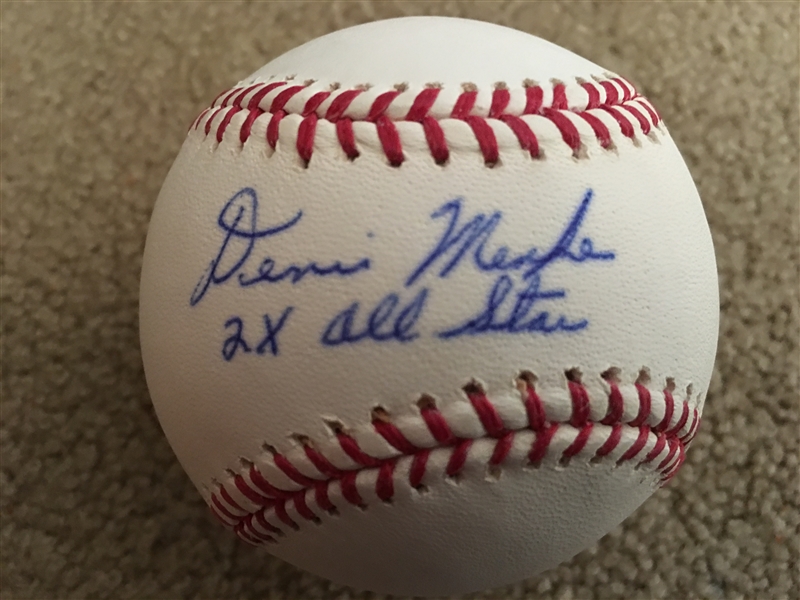 DENIS MENKE 1970s REDS SIGNED $15 MLB BASEBALL