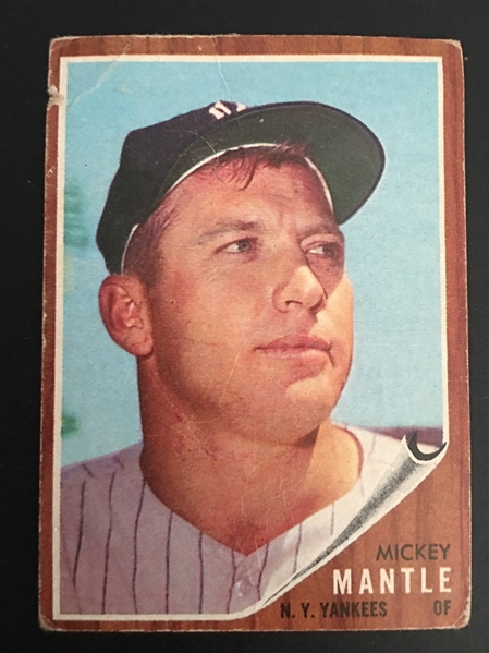 MICKEY MANTLE 1962 TOPPS $600 - $1800.00 NtMint
