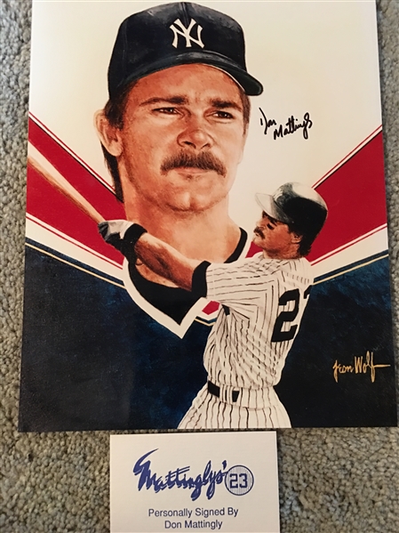 DON MATTINGLY SIGNED 8x10 From his Old Restr.