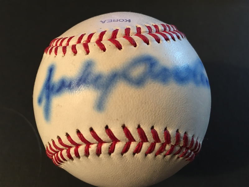 SPARKY ANDERSON SIGNED OL BALL. Capt Hook