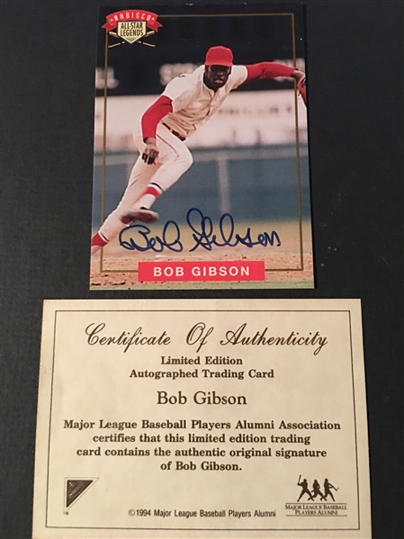BOB GIBSON 1994 NABISCO AUOG w MLBPA COA