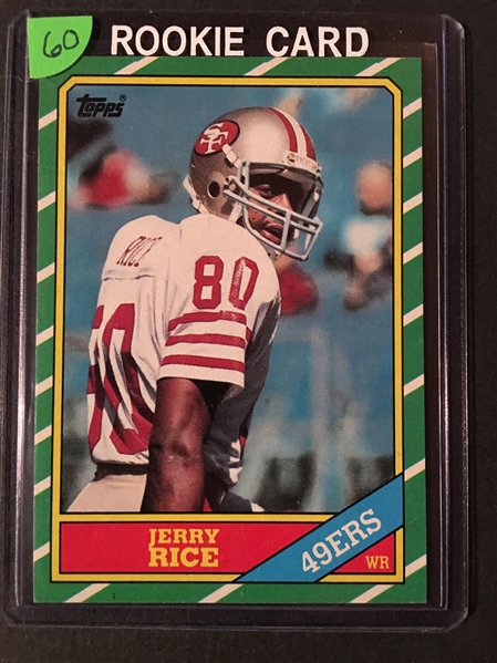 JERRY RICE 1986 TOPPS ROOKIE $80-$200.00