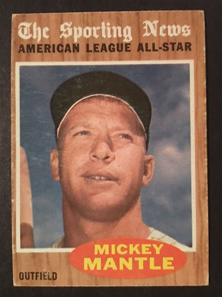MICKEY MANTLE 1962T ALL STAR Crease Free $200 - $600.00 