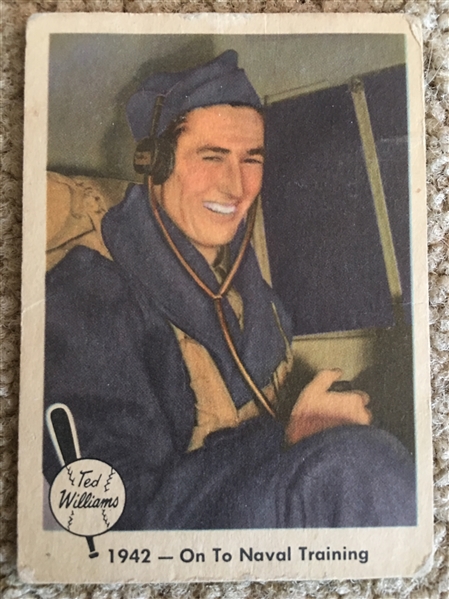 TED WILLAIMS 1958 FLEER - 1942 NAVY WW2