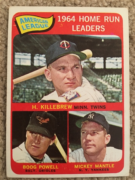 1965 TOPPS #3 HR LDRS: MICKEY MANTLE 