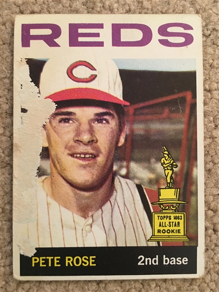 PETE ROSE 1964 TOPPS 2nd Yr TOPPS $250.00 - $750.00 Paper Loss
