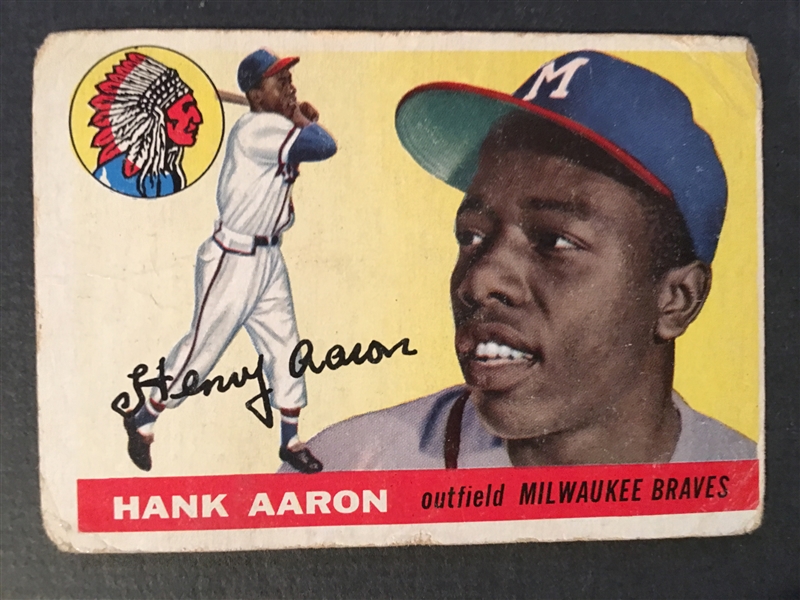 HANK AARON 1955 TOPPS 2nd Yr CARD $375.00 - $1000.00 +