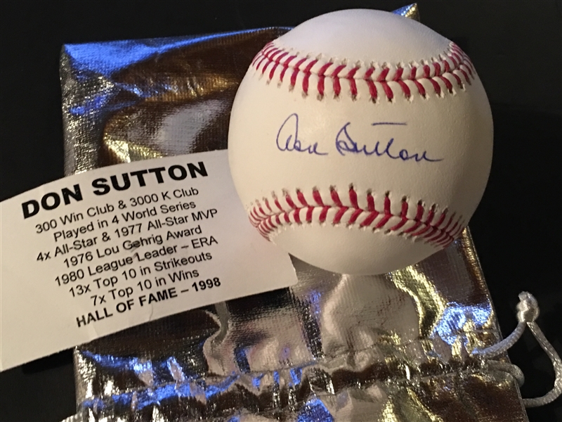 DON SUTTON 300 Wins 3000 Ks HOF 1998 TriStar MLB BALL