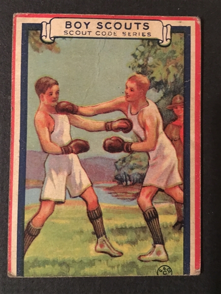 BOY SCOUTS 1933 GOUDEY #4 " A SCOUT IS CLEAN" BOXING