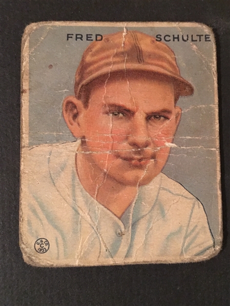 FRED SCHULTE 1933 GOUDEY $175.00 Not Mint