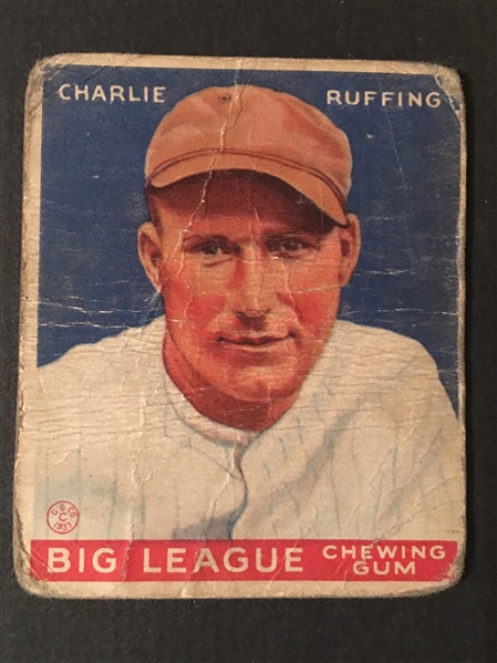 CHARLIE RED RUFFING 1933 GOUDEY Book $425 PSA 3 JUST SOLD $96