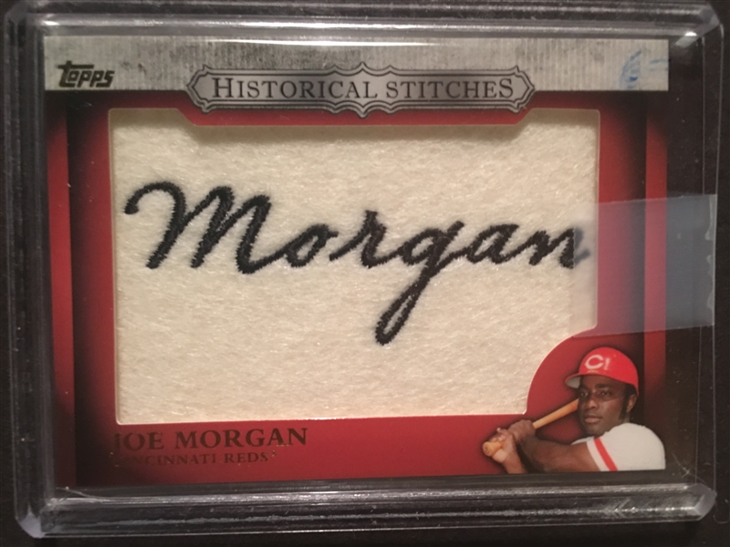 JOE MORGAN TOPPS STITCHES FLANNEL PATCH 