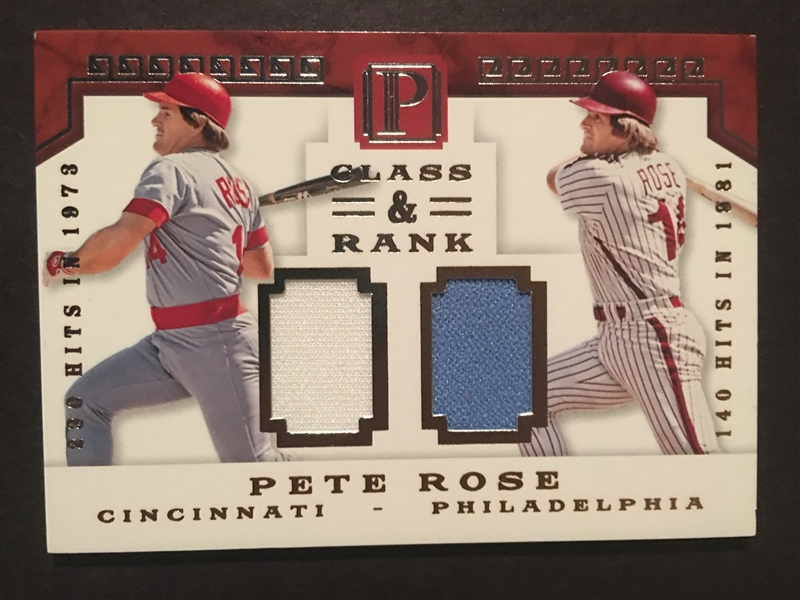 PETE ROSE DOUBLE JERSEY REDS / PHILLIES RARE 73/99