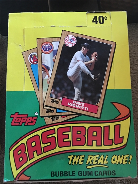 1987 TOPPS WAX BOX 36 PACKS UNOPENED 31 YRS OLD