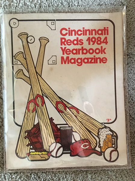 1984 REDS YEARBOOK with CARD SET INSIDE 