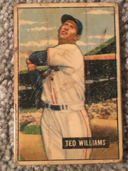 1951 BOWMAN TED WILLIAMS "TAPED" $800 - $2400.00
