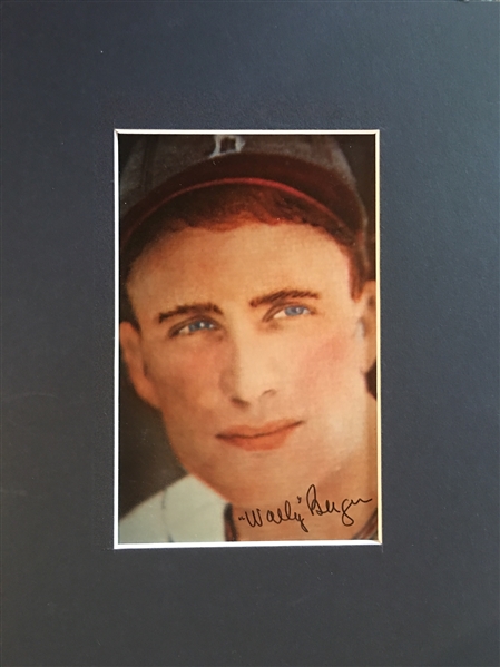 WALLY BERGER 1930s REDS AUTO MATTED FRAMED to 8x10 Rare