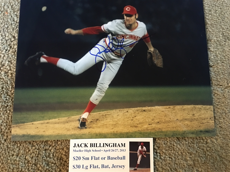 JACK BILLINGHAM MOELLER SIGNED 8x10 Big Red Machine
