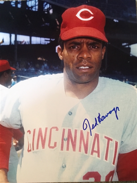TED SAVAGE SIGNED 8x10 RARE 1960s REDS 
