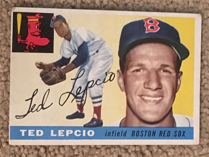 TED LEPCIO 1955 TOPPS RED SOX 