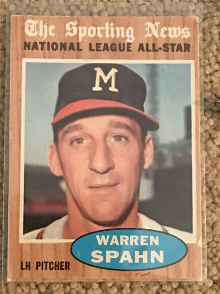 WARREN SPAHN 1962 TOPPS #399 A S $15 - $45.00 