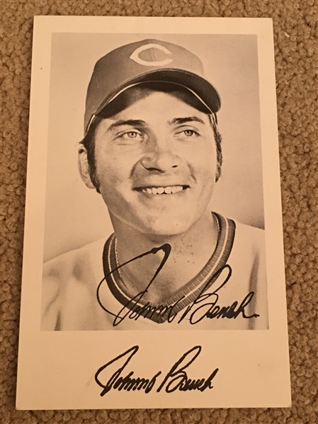 JOHNNY BENCH SIGNED POST CARD Beauty !!! 