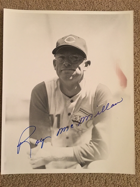 ROY McMILLAN 1950s REDLEGS SIGNED 8x10 PHOTO High $$$$
