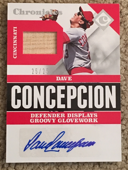 DAVE CONCEPCION AUTOGRAPHED & GAME USED BAT #25 of 25 Made