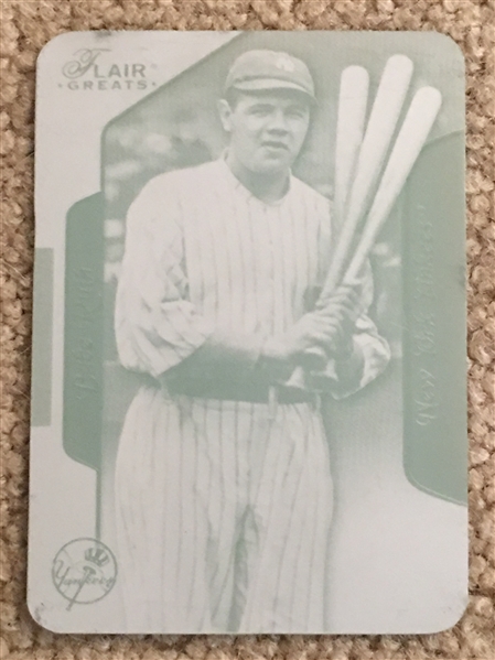 BABE RUTH FLEER FLAIR GREATS PINTING PLATE 1 of 1 Made
