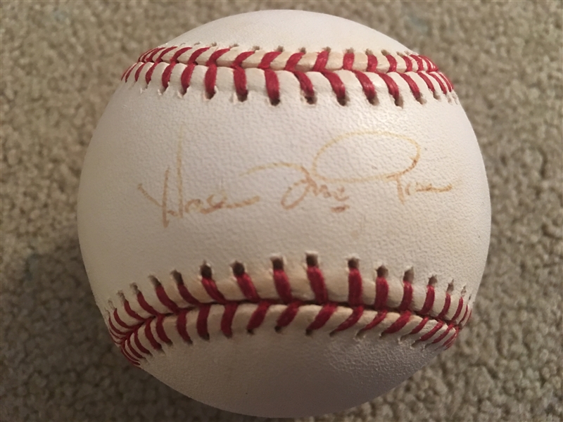 HAL McRAE 1960s REDS Light SIGNED PURE WHITE MLB BALL 