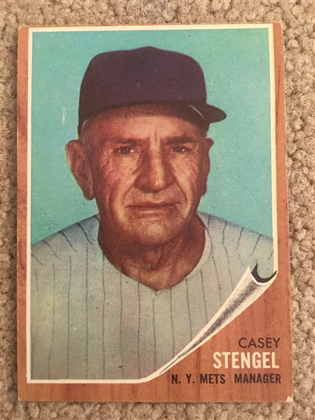 1962 TOPPS BREAK: CASEY STENGEL #29 $20.00-$60.00