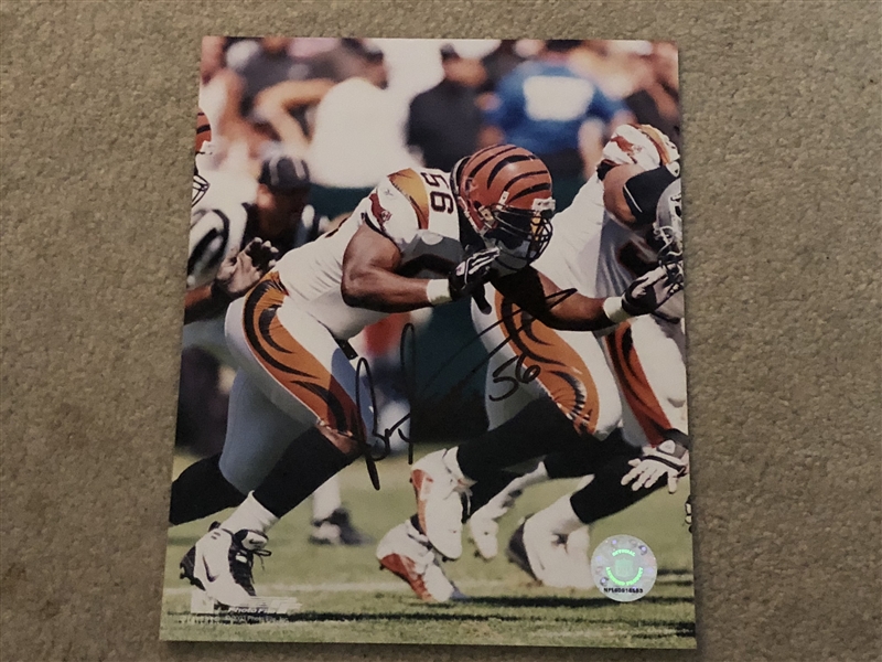BRIAN SIMMONS Signed Bengals Photofile 8x10