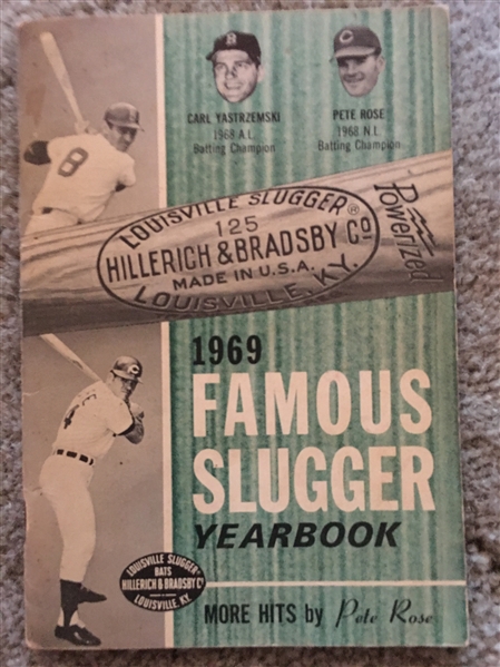 1969 FAMOUS SLUGGERS YEARBOOK with ROSE & YAZ Read !!