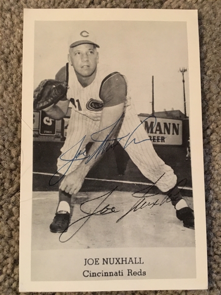 JOE NUXHALL SIGNED REDS TEAM ISSUED 4x6 Investment