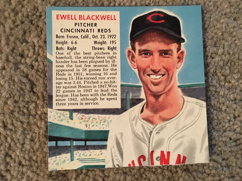 EWELL BLACKWELL 1953 RED MAN TOBACCO ~~ Beauty !! 