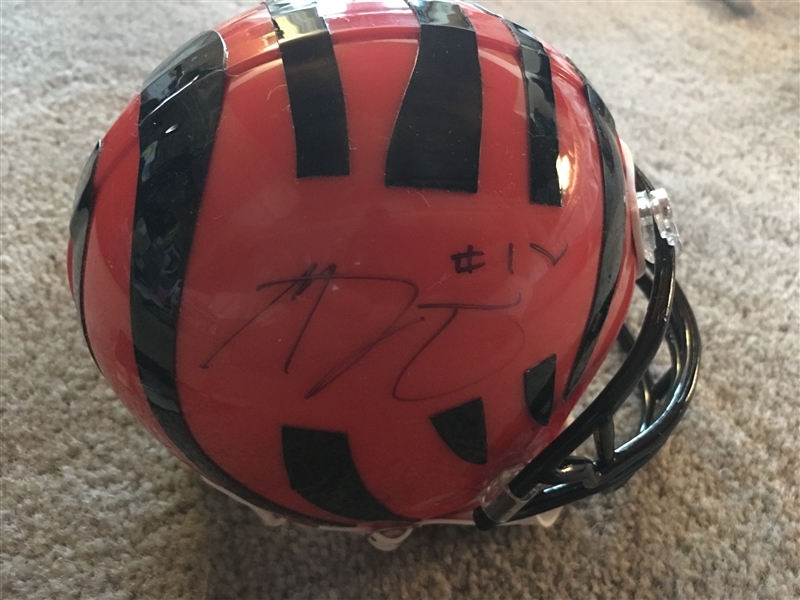 A J GREEN SIGNED BENGALS MINI with PHOTO 