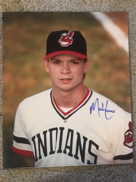 MARK LEWIS SIGNED 8x10 PHOTO REDS / INDIANS 