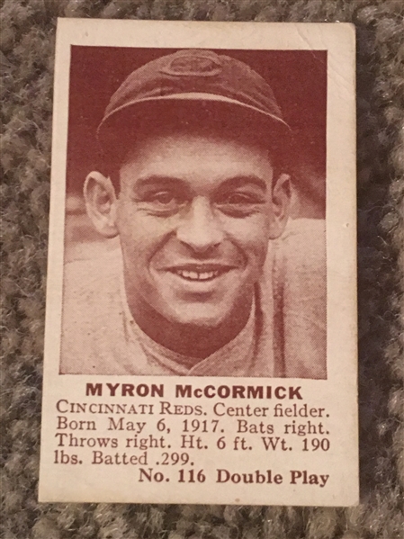 MYRON McCORMICK 1941 DOUBLE PLAY REDS 