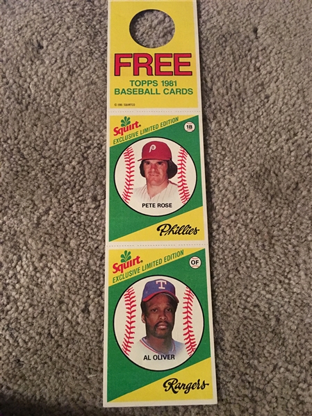 PETE ROSE SQUIRT from BOTTLE CARTONS in Store Not Mint