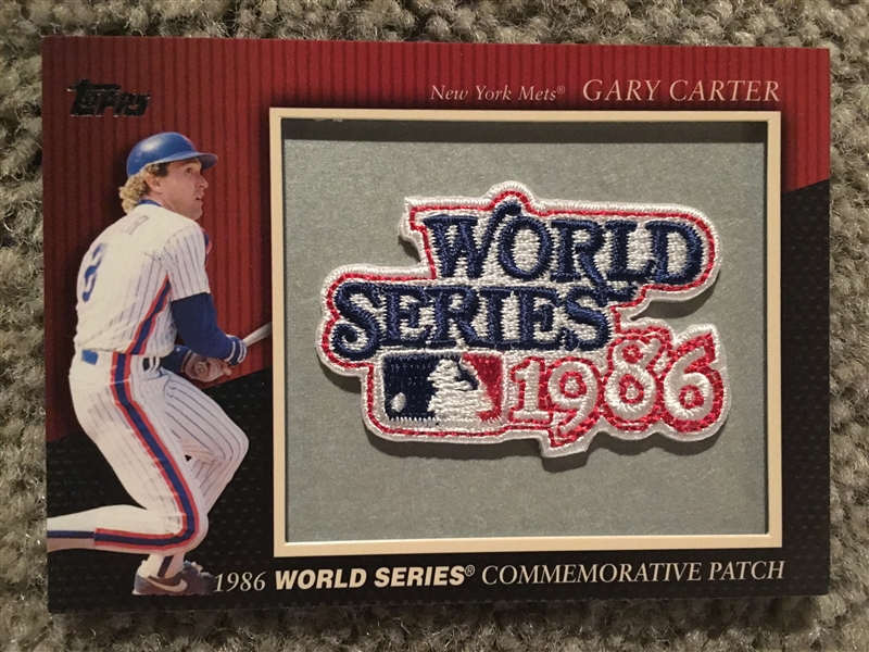 GARY CARTER TOPPS 1986 W S CLOTH PATCH 