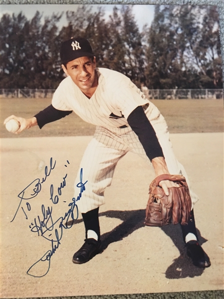 PHIL THE SCOOTER RIZZUTO To Bill SIGNED 8x10 PHOTO