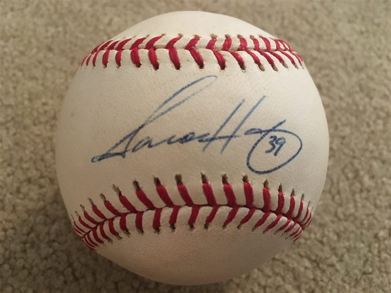 AARON HARANG SPRING TRAINING 2008 SIGNED PURE WHITE MLB BALL Beauty !!