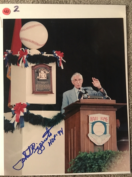 PHIL THE SCOOTER RIZZUTO HOF 1994 SIGNED 8x10 PHOTO 