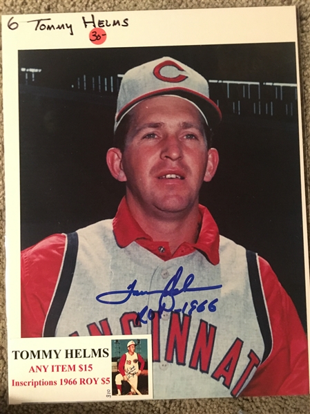 TOMMY HELMS MOELLER SIGNED 8x10 PHOTO with SHOW TICKET 