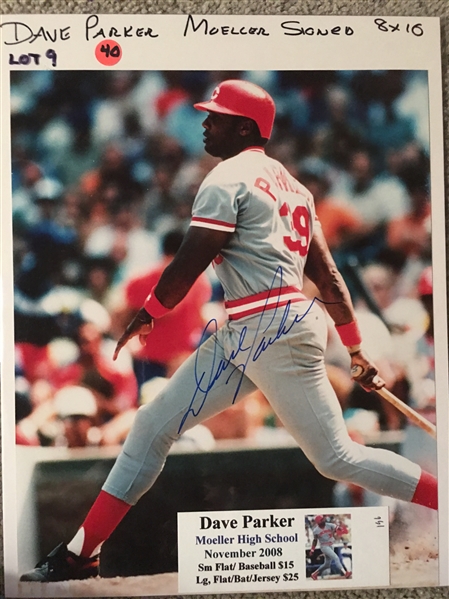 DAVE PARKER MOELLER SIGNED 8x10 PHOTO with SHOW TICKET 