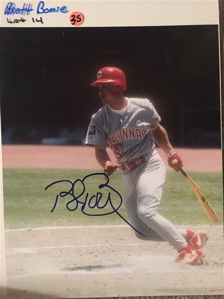 BRET BOONE REDS SIGNED 8x10 PHOTO - Never Sold One 